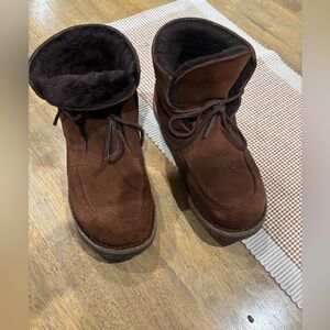 Birkenstock Dark Brown Fur-Lined Footwear